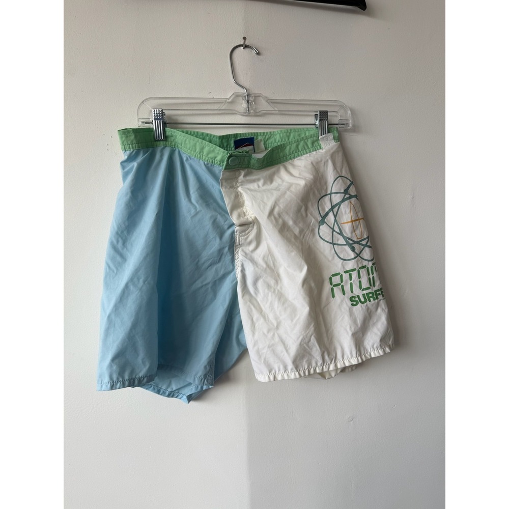 Vintage Ocean Pacific Shorts Mens Medium 32" Atomic Surfer 80s Swim Trunks